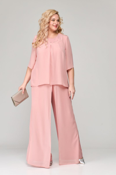 Блуза, брюки БАГРЯНИЦА 2212 розовый - фото 7