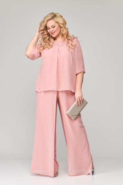 Блуза, брюки БАГРЯНИЦА 2212 розовый - фото 5