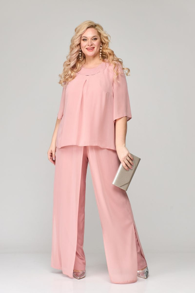 Блуза, брюки БАГРЯНИЦА 2212 розовый - фото 1