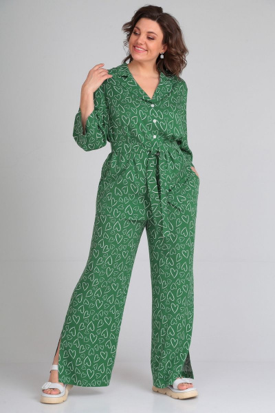 Блуза, брюки Mubliz 059 зеленый - фото 4