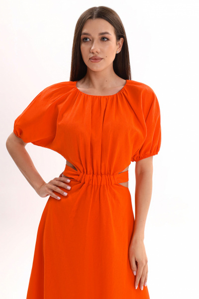 Платье Панда 143380w оранжевый - фото 3