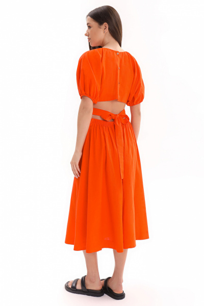 Платье Панда 143380w оранжевый - фото 4
