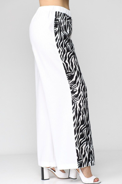 Блуза, брюки EVA GRANT 7082 бело-черный - фото 7