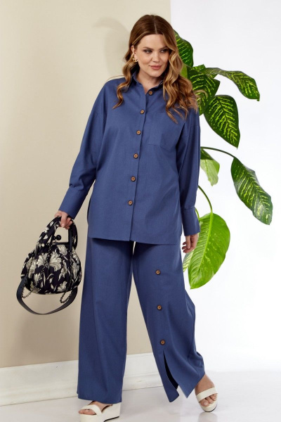 Блуза, брюки Anastasia К975 синий - фото 1