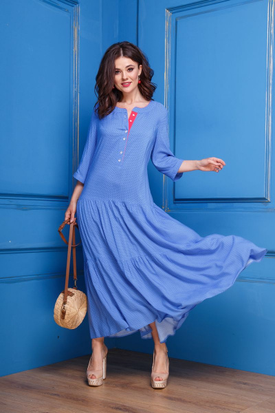 Платье Anastasia 302 голубой - фото 3