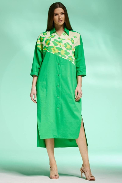 Платье Faufilure С1433 зеленый - фото 1
