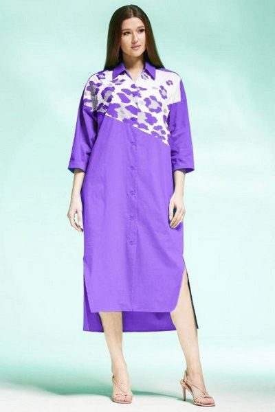 Платье Faufilure С1433 фиолетовый - фото 1