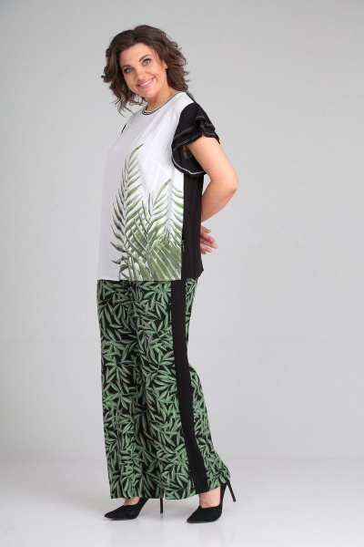 Блуза, брюки Диомант 1873 зеленый - фото 2