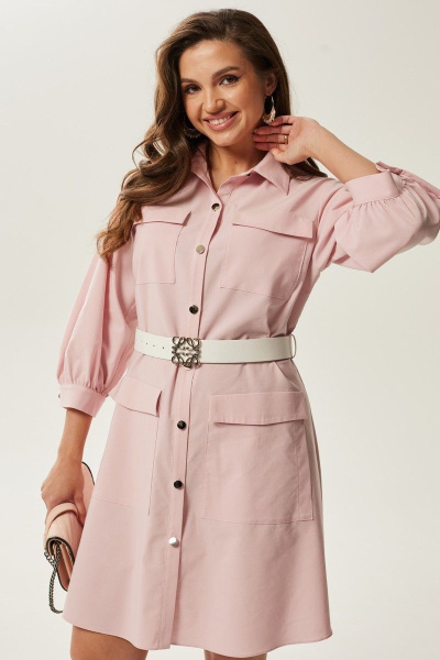 Платье, ремень Condra 4385 розовый - фото 8