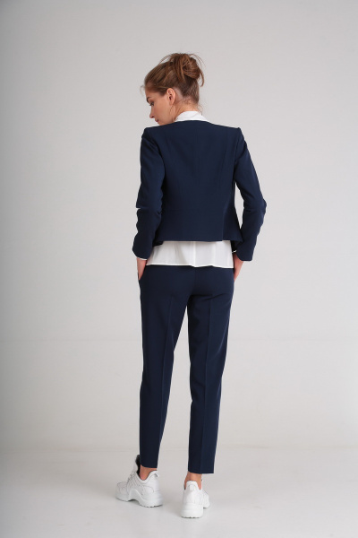 Блуза, брюки, жакет Andrea Style 7063 темно-синий - фото 9