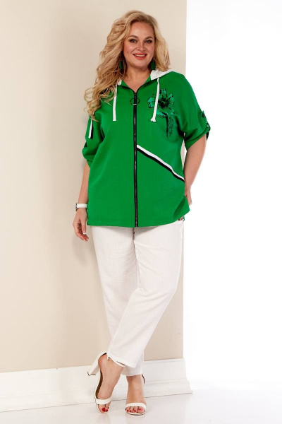 Блуза, брюки Shetti 4049 зеленый - фото 1
