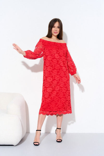 Платье Anastasia 977 красный - фото 4