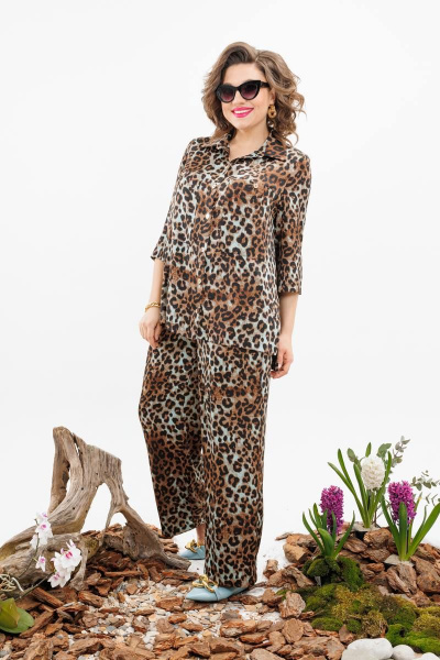 Блуза, брюки Romanovich Style 2-2488 леопард - фото 2