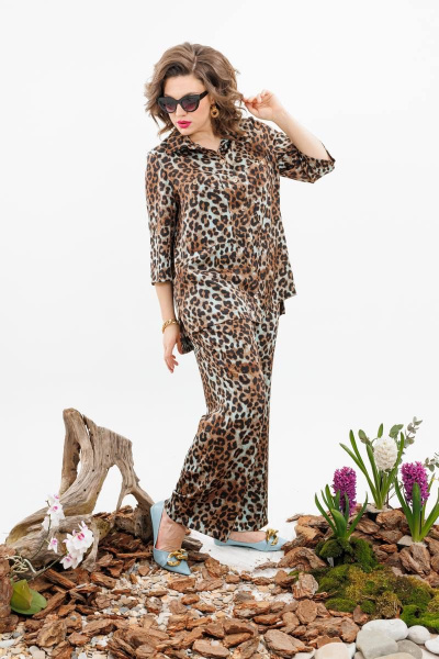 Блуза, брюки Romanovich Style 2-2488 леопард - фото 5