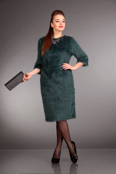 Платье Liona Style 565 зелень - фото 2
