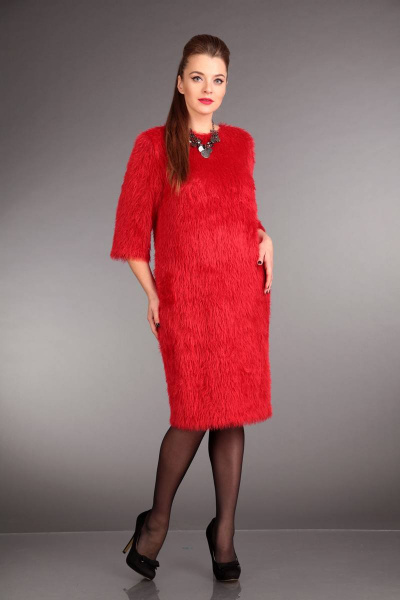 Платье Liona Style 565 красный - фото 1