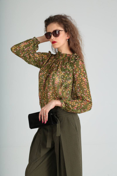Блуза, брюки Viola Style 20530 хаки - фото 6