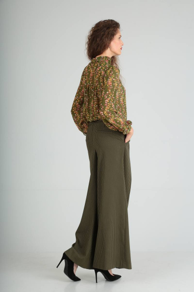 Блуза, брюки Viola Style 20530 хаки - фото 2