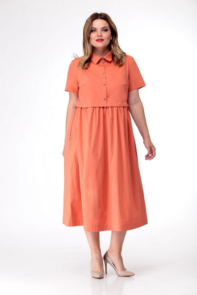 Платье Talia fashion ПЛ-104 оранж - фото 3