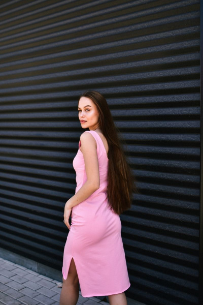 Платье RAWR 076 розовый. - фото 6
