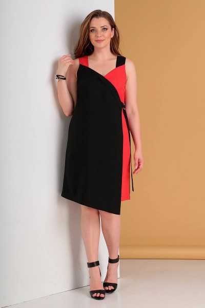 Платье Liona Style 703 красный/черный - фото 1