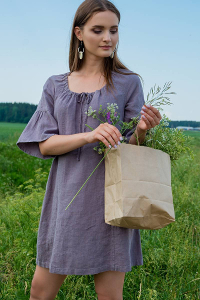 Платье Ружана 360-2 серый - фото 1