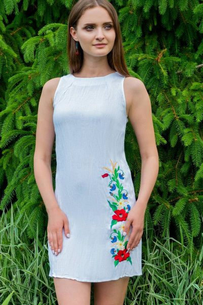 Платье Ружана 407-2 белый - фото 7