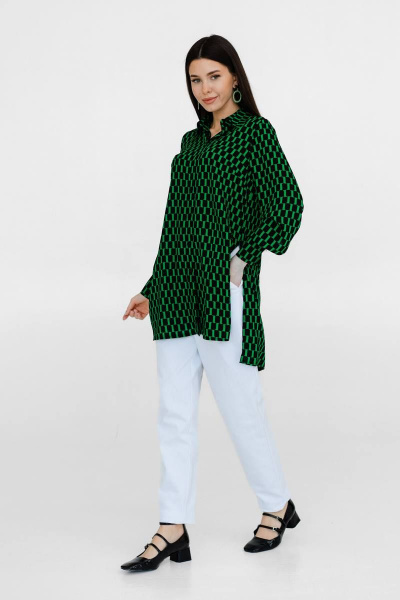 Блуза Ivera 5058L черный, зеленый - фото 4