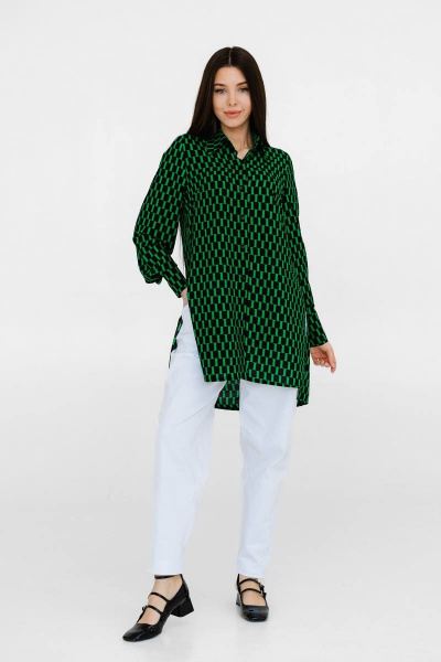 Блуза Ivera 5058L черный, зеленый - фото 3