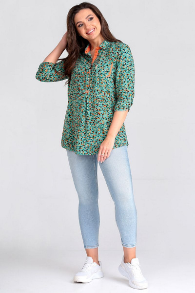 Блуза Таир-Гранд 62424 зеленый-1 - фото 4