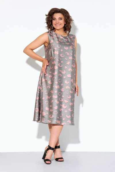 Платье FOXY FOX 1474 серо-розовый - фото 9