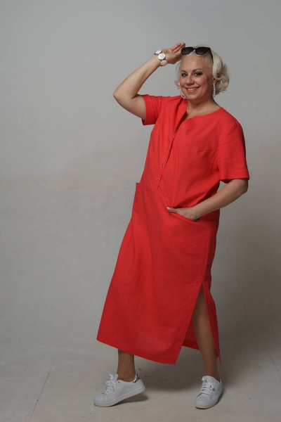 Платье Ollsy 1645 красный - фото 1