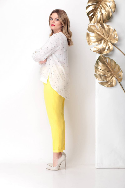 Блуза, брюки Michel chic 1117 желтый - фото 3