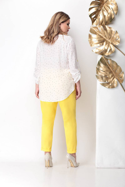 Блуза, брюки Michel chic 1117 желтый - фото 4