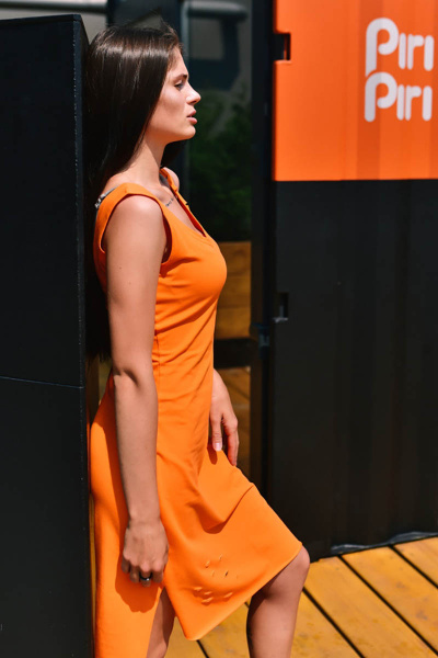 Платье RAWR 076 оранжевый - фото 4