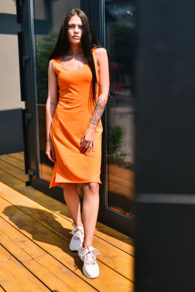 Платье RAWR 076 оранжевый - фото 1