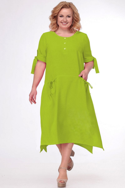 Платье LadisLine 1080/1 лайм_без_печати - фото 1