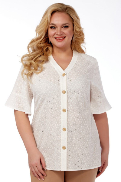 Блуза Элль-стиль 2204а молочный - фото 1