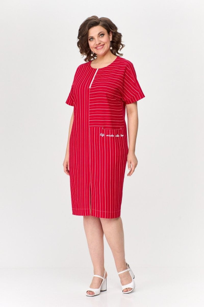 Платье Милора-стиль 1110 красный - фото 1