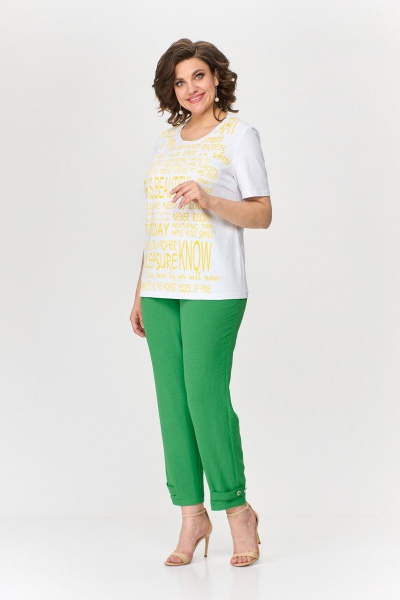 Блуза, брюки, кардиган Милора-стиль 1113 зеленый - фото 2