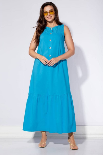 Платье Viola Style 1044 голубой - фото 1