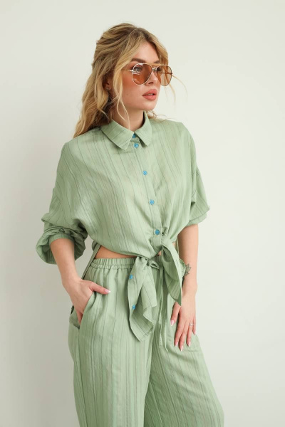 Блуза, брюки SODA 735.2 зеленый - фото 1