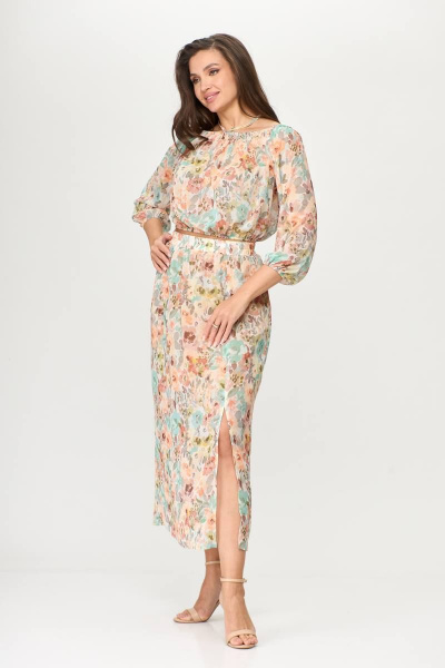 Блуза, юбка Karina deLux M-1115 цветочный_принт - фото 5
