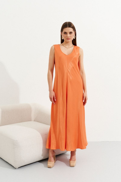 Платье Ketty К-05480w оранжевый - фото 6