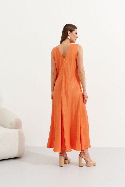 Платье Ketty К-05480w оранжевый - фото 4