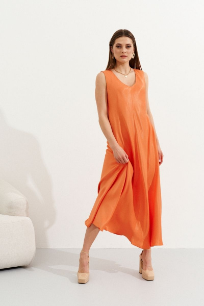 Платье Ketty К-05480w оранжевый - фото 2