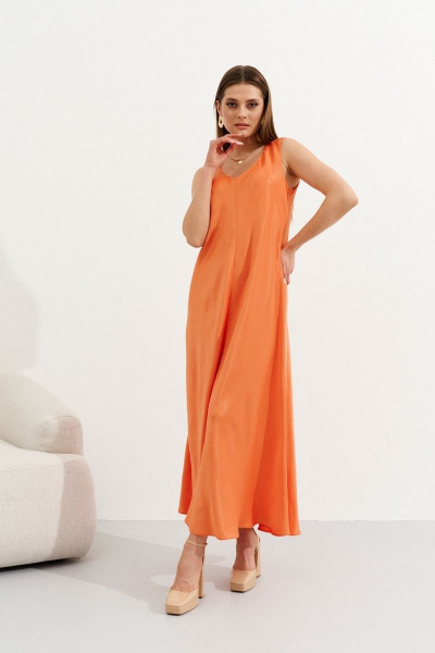 Платье Ketty К-05480w оранжевый - фото 1