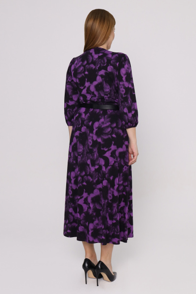 Платье Панда 104980w черно-фиолетовый - фото 2