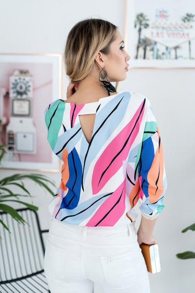 Блуза Nika.PL 03015 разноцветный - фото 4