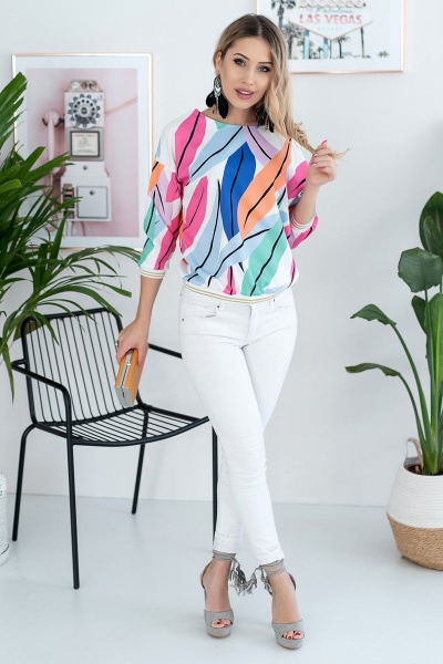 Блуза Nika.PL 03015 разноцветный - фото 2